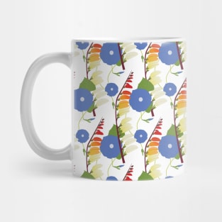 Morning Glory Seamless Floral Pattern Mug